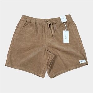Rhythm Huckberry Classic Corduroy Cord Jam Shorts NWT Brown Drawstring Sz 36
